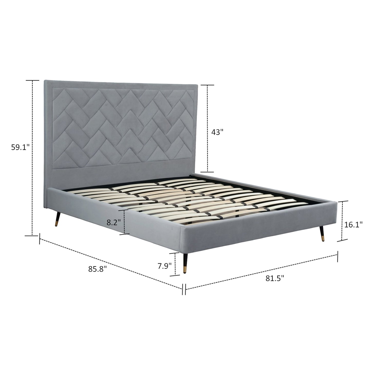 Manhattan Comfort Crosby King-Size Bed