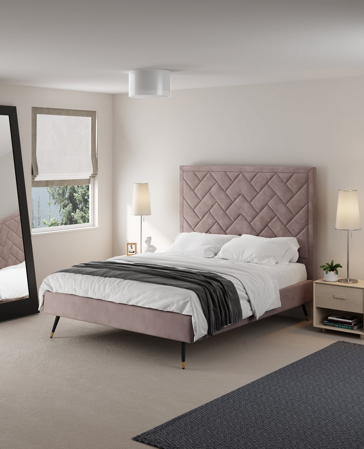 Manhattan Comfort Crosby Queen-Size Bed