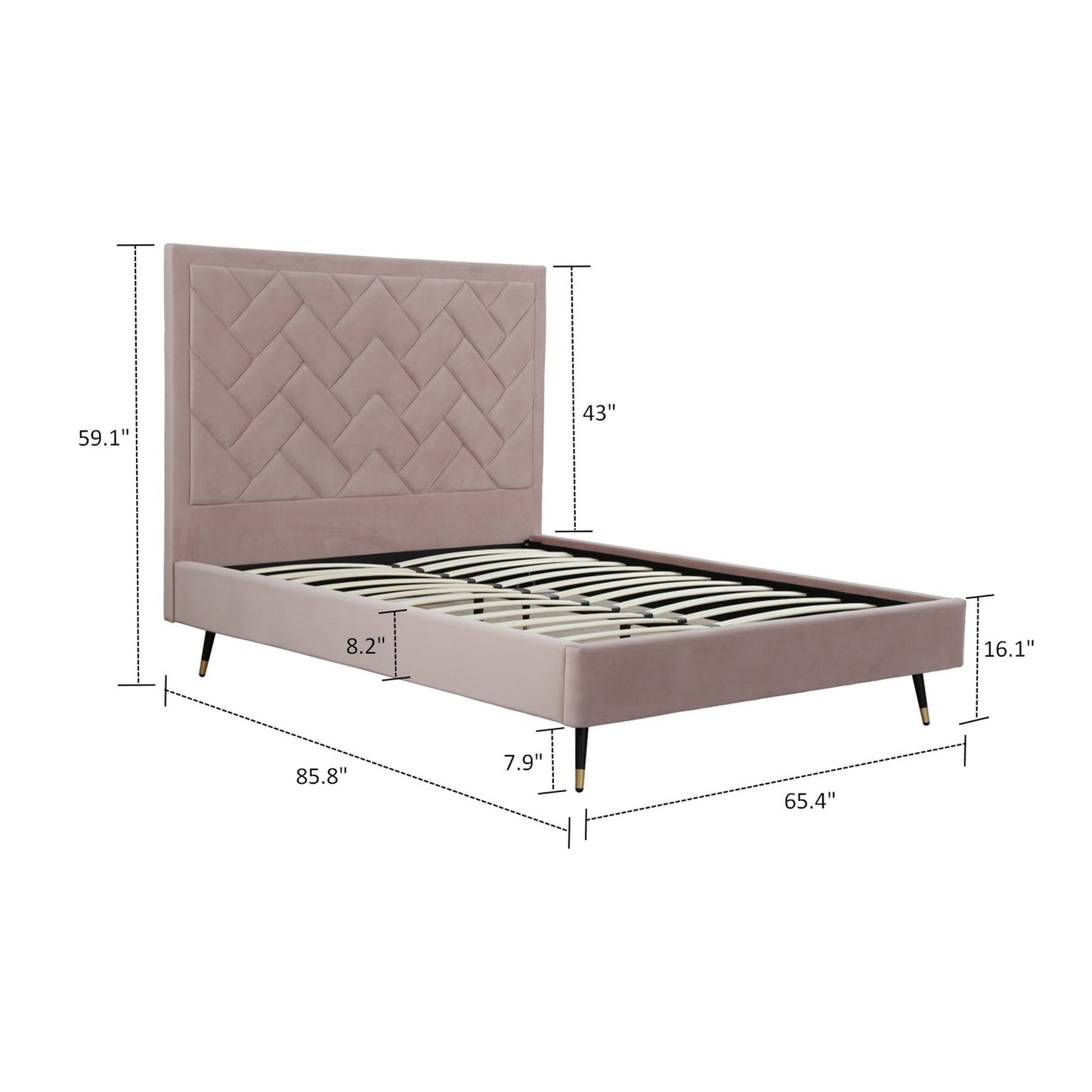 Manhattan Comfort Crosby Queen-Size Bed