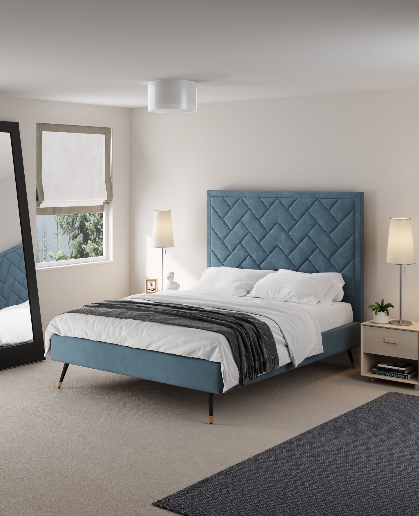 Manhattan Comfort Crosby Queen-Size Bed