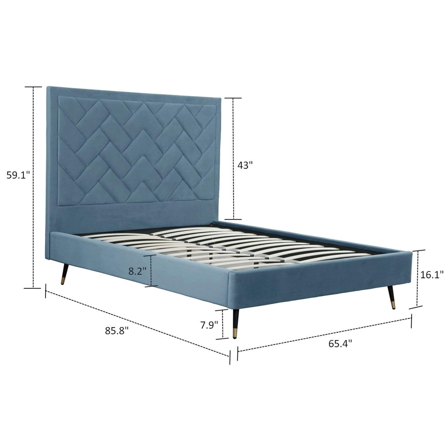Manhattan Comfort Crosby Queen-Size Bed