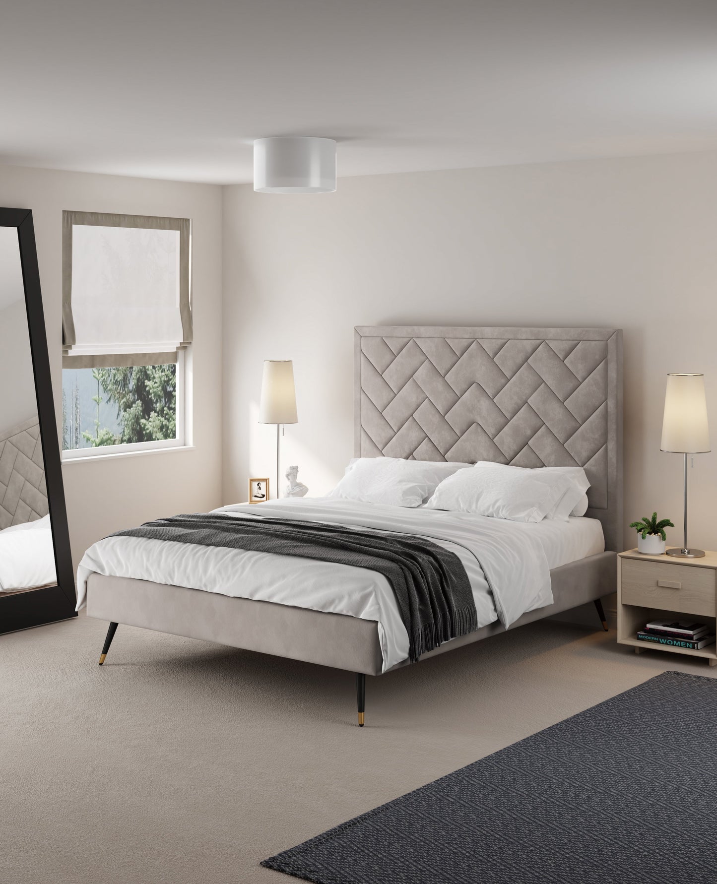 Manhattan Comfort Crosby Queen-Size Bed