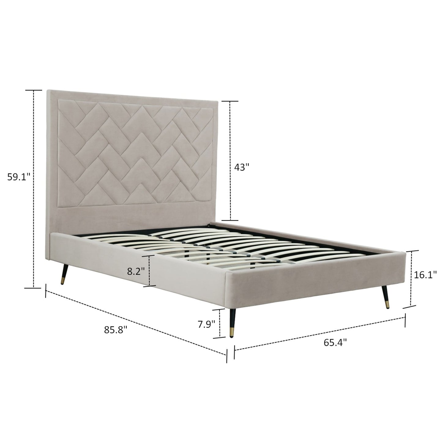Manhattan Comfort Crosby Queen-Size Bed