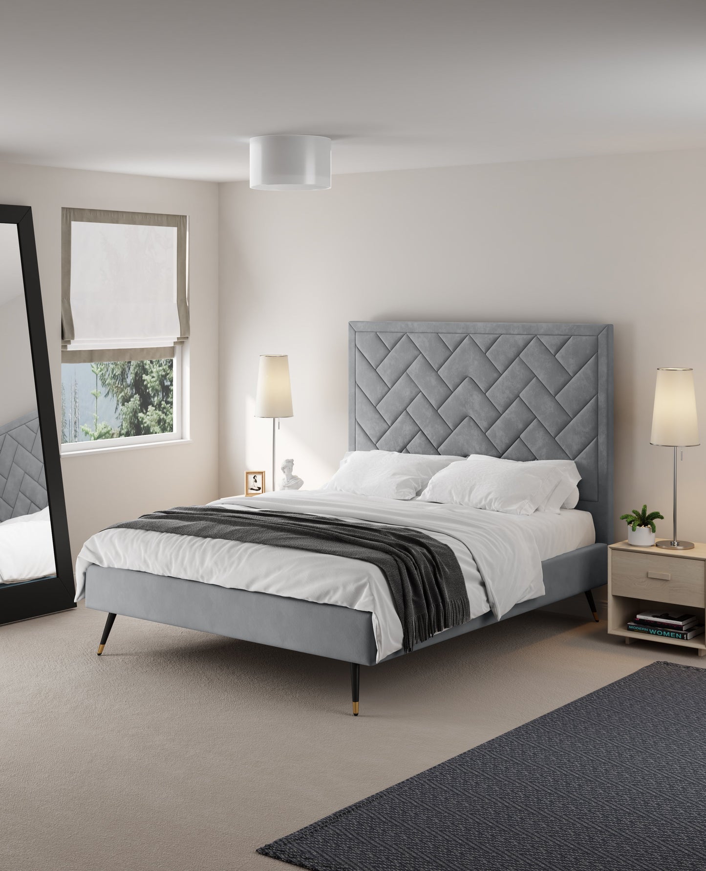 Manhattan Comfort Crosby Queen-Size Bed