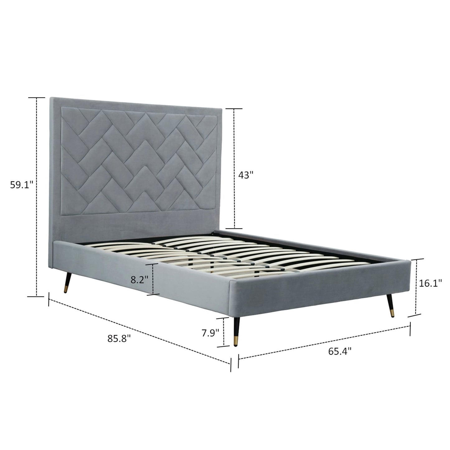 Manhattan Comfort Crosby Queen-Size Bed