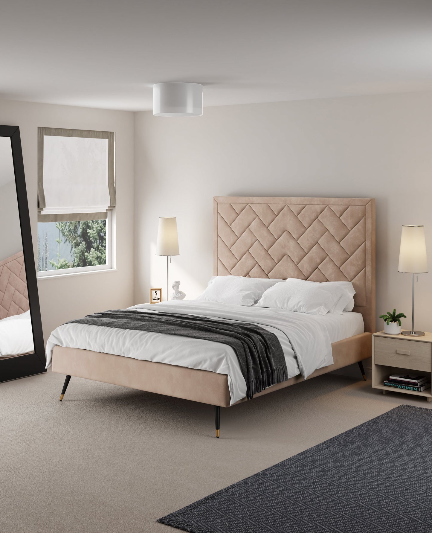 Manhattan Comfort Crosby Queen-Size Bed