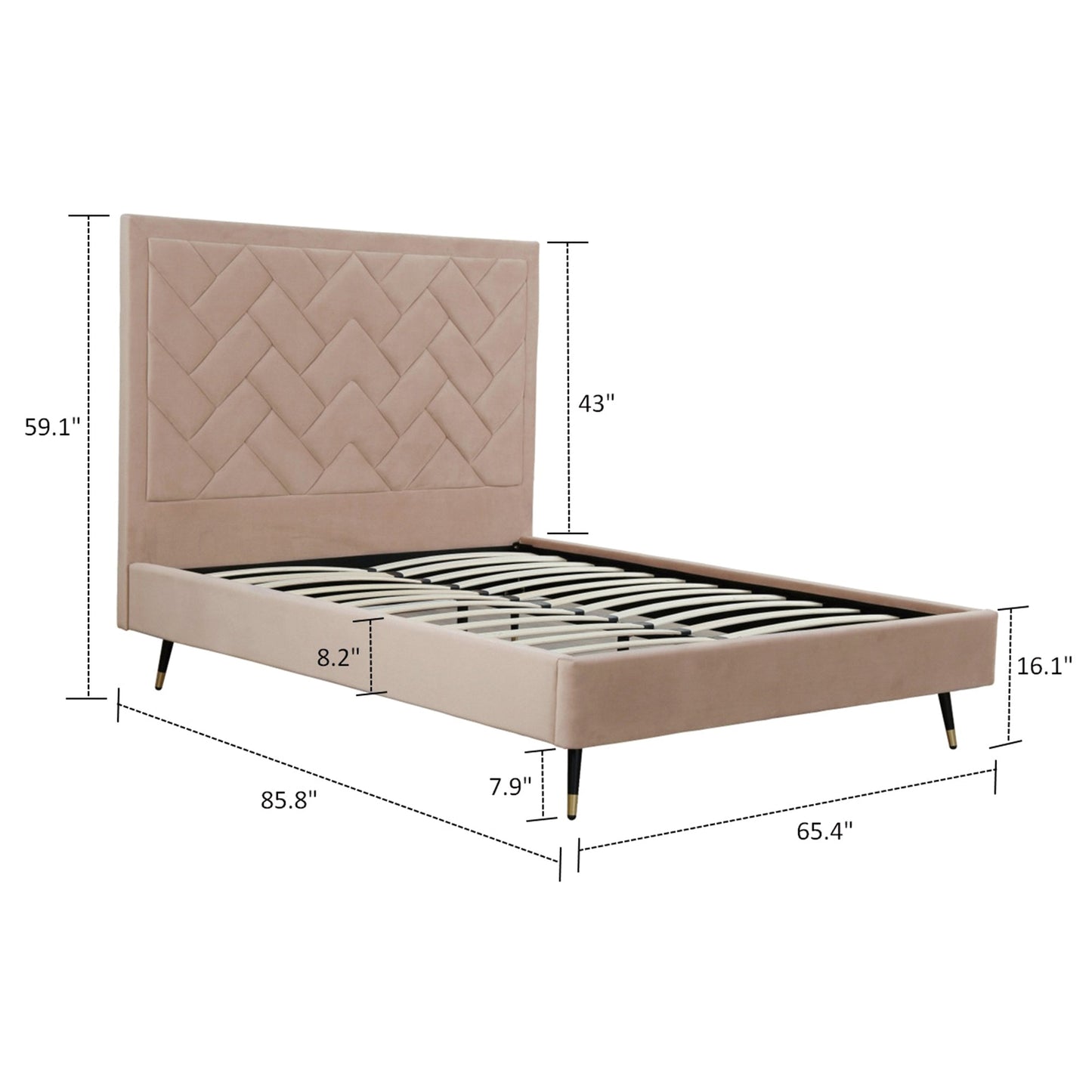 Manhattan Comfort Crosby Queen-Size Bed