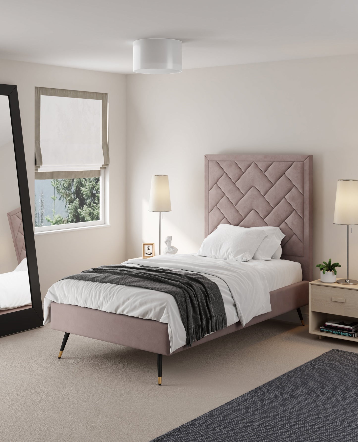 Manhattan Comfort Crosby Twin-Size Bed