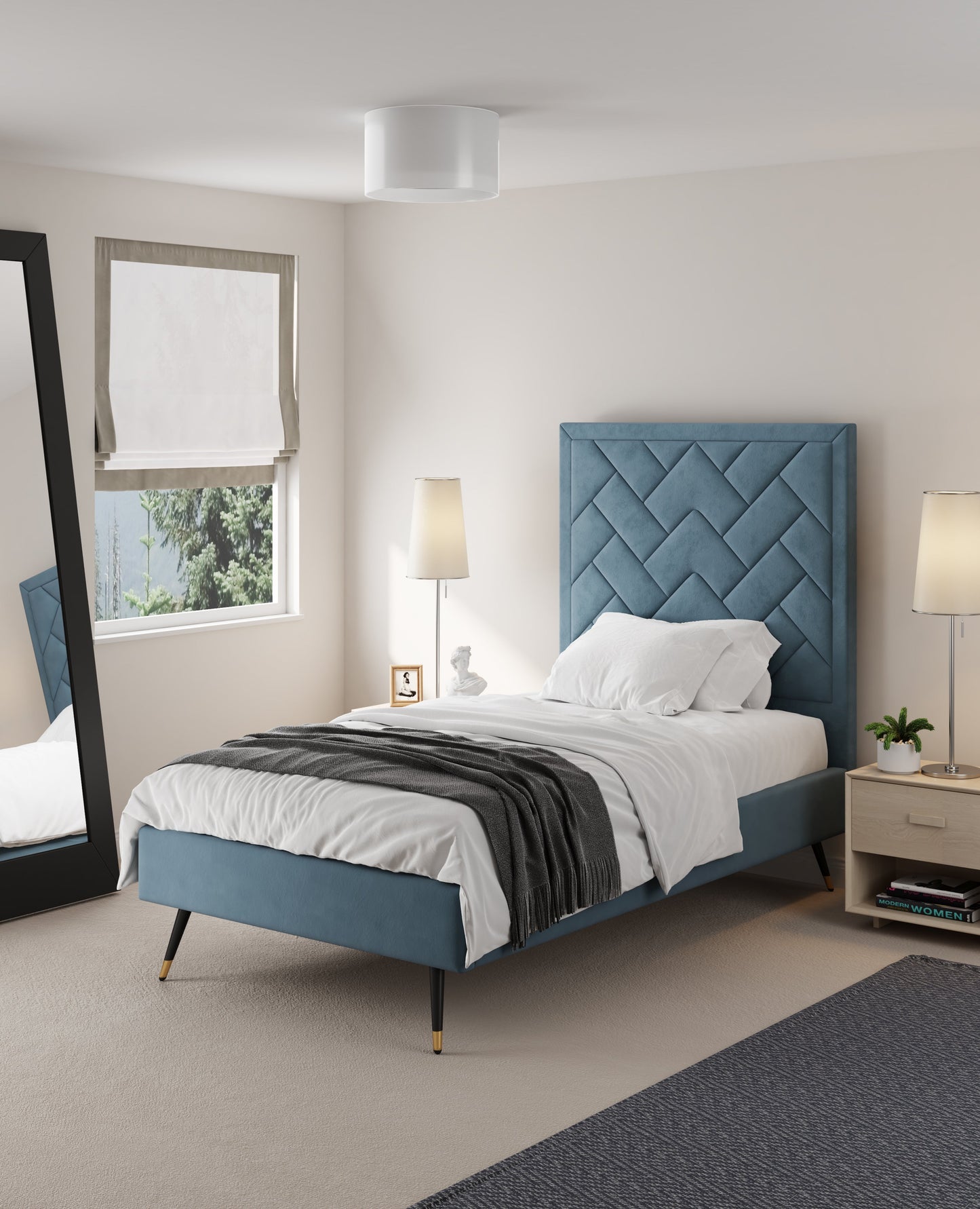Manhattan Comfort Crosby Twin-Size Bed