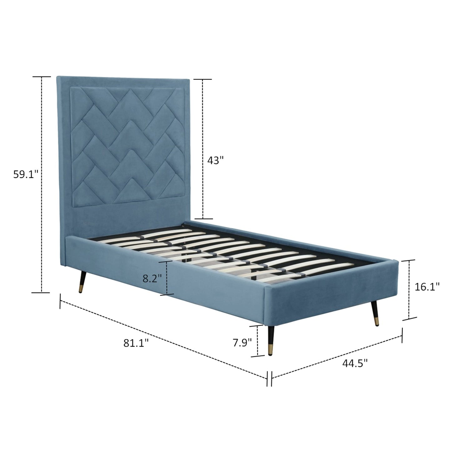 Manhattan Comfort Crosby Twin-Size Bed