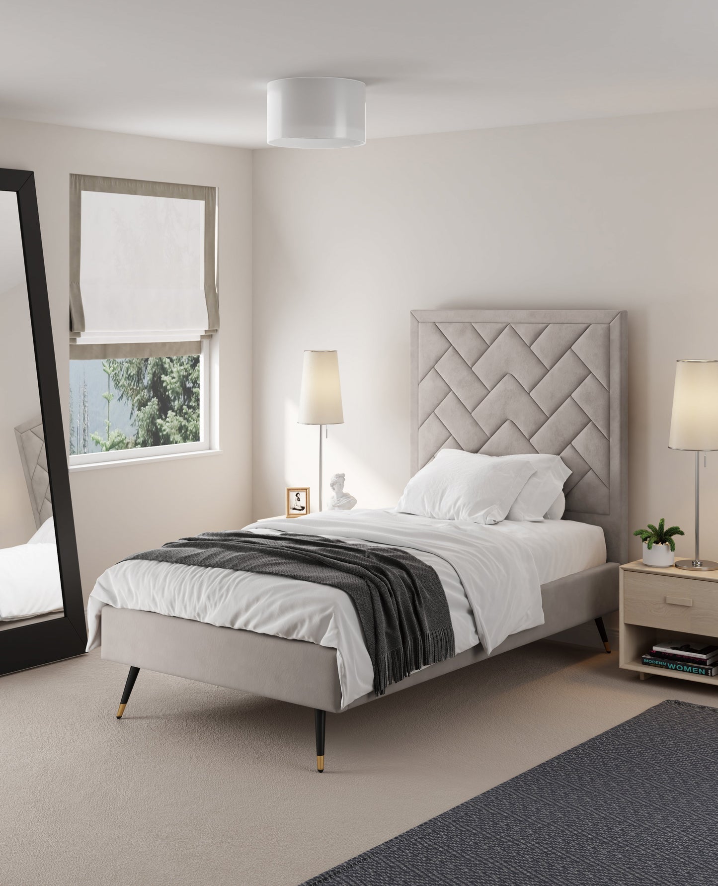 Manhattan Comfort Crosby Twin-Size Bed