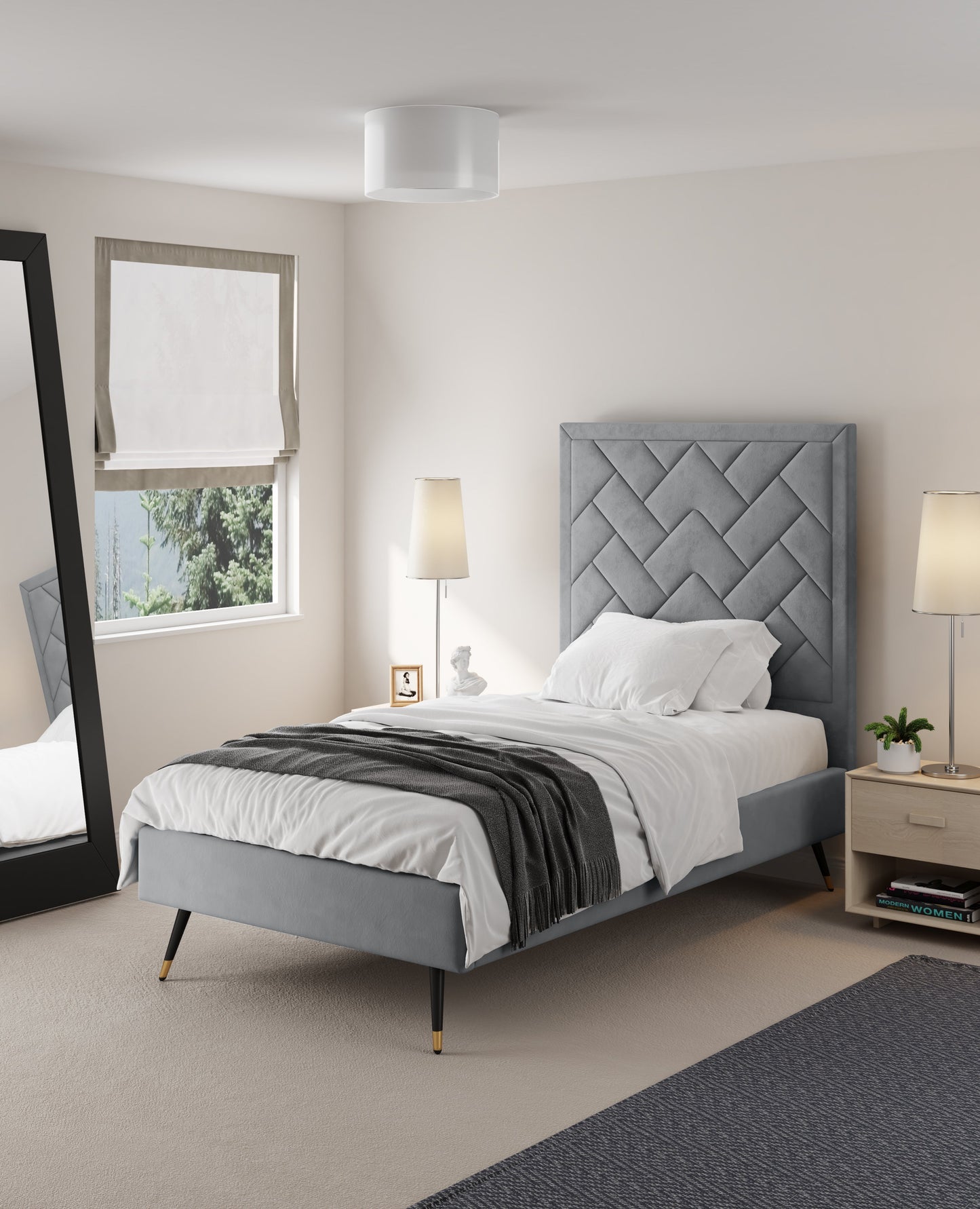 Manhattan Comfort Crosby Twin-Size Bed