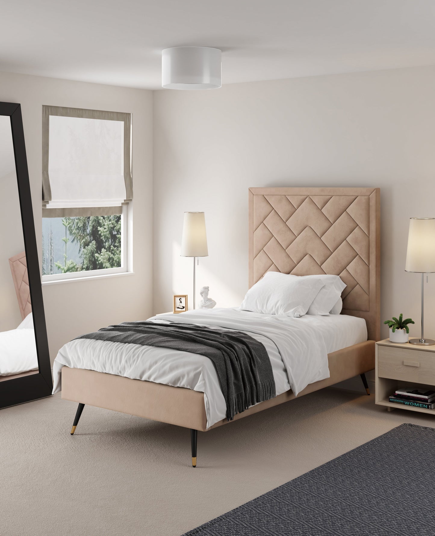 Manhattan Comfort Crosby Twin-Size Bed