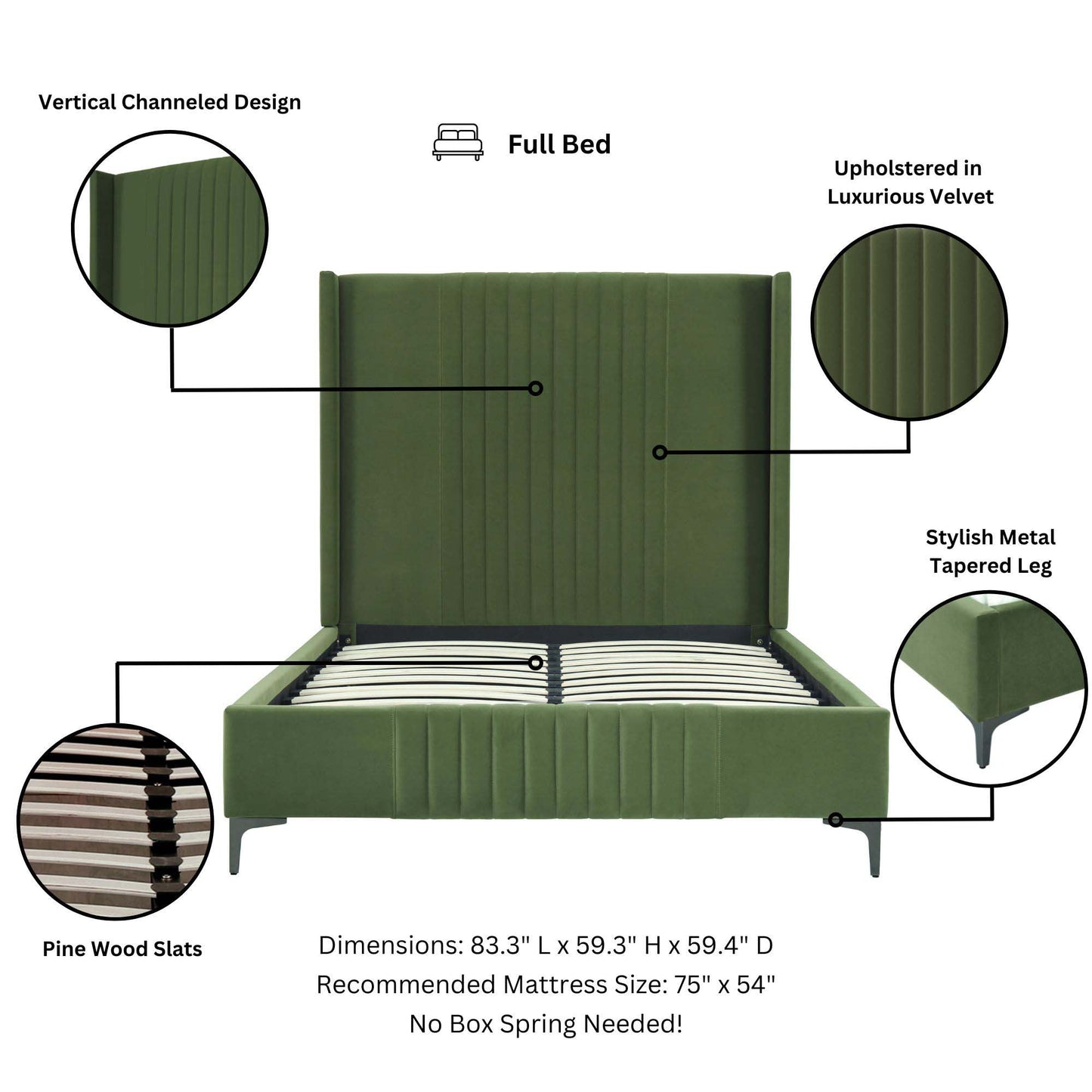 Manhattan Comfort Promenade Full- Size Bed