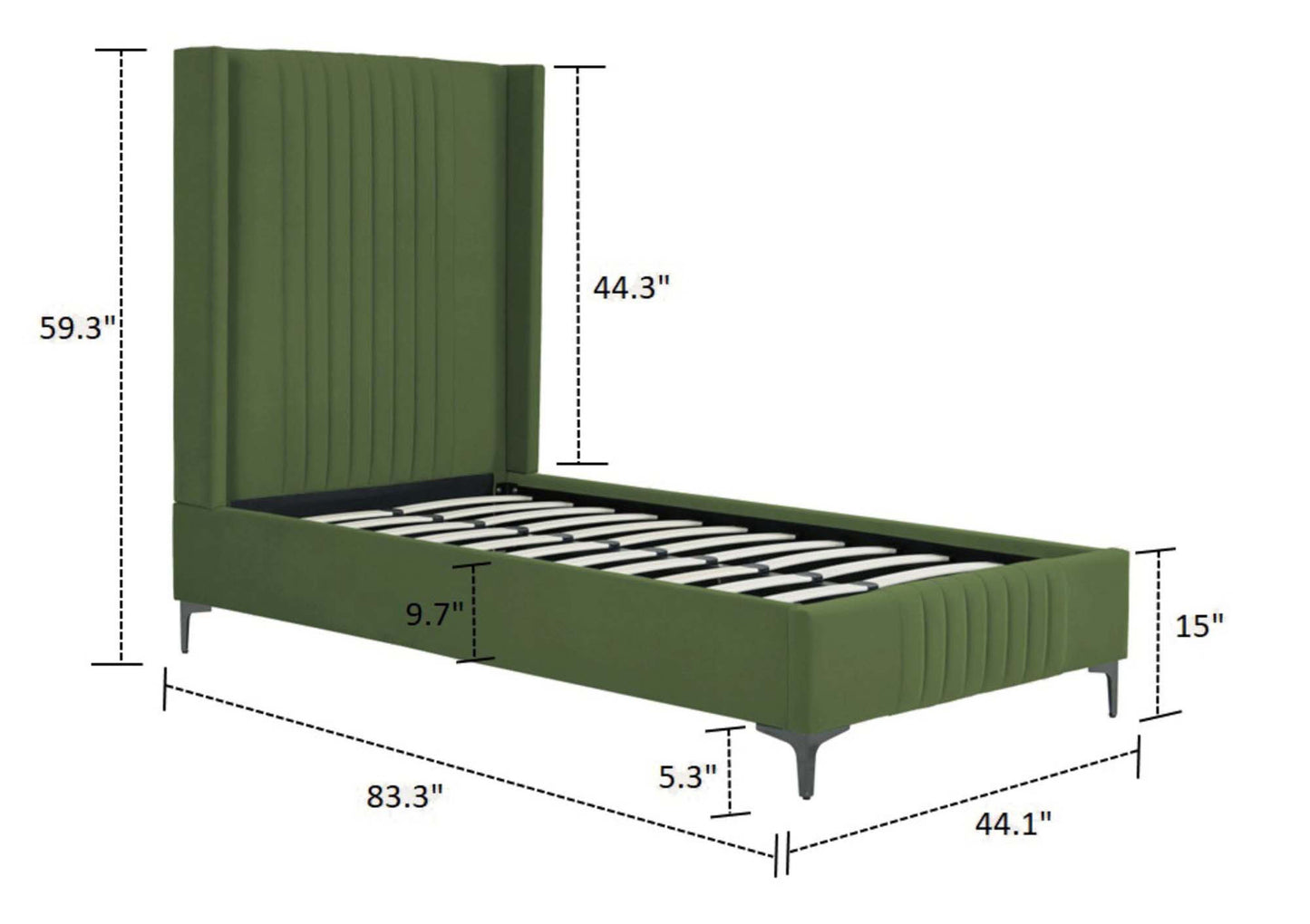 Manhattan Comfort Promenade Twin-Size Bed