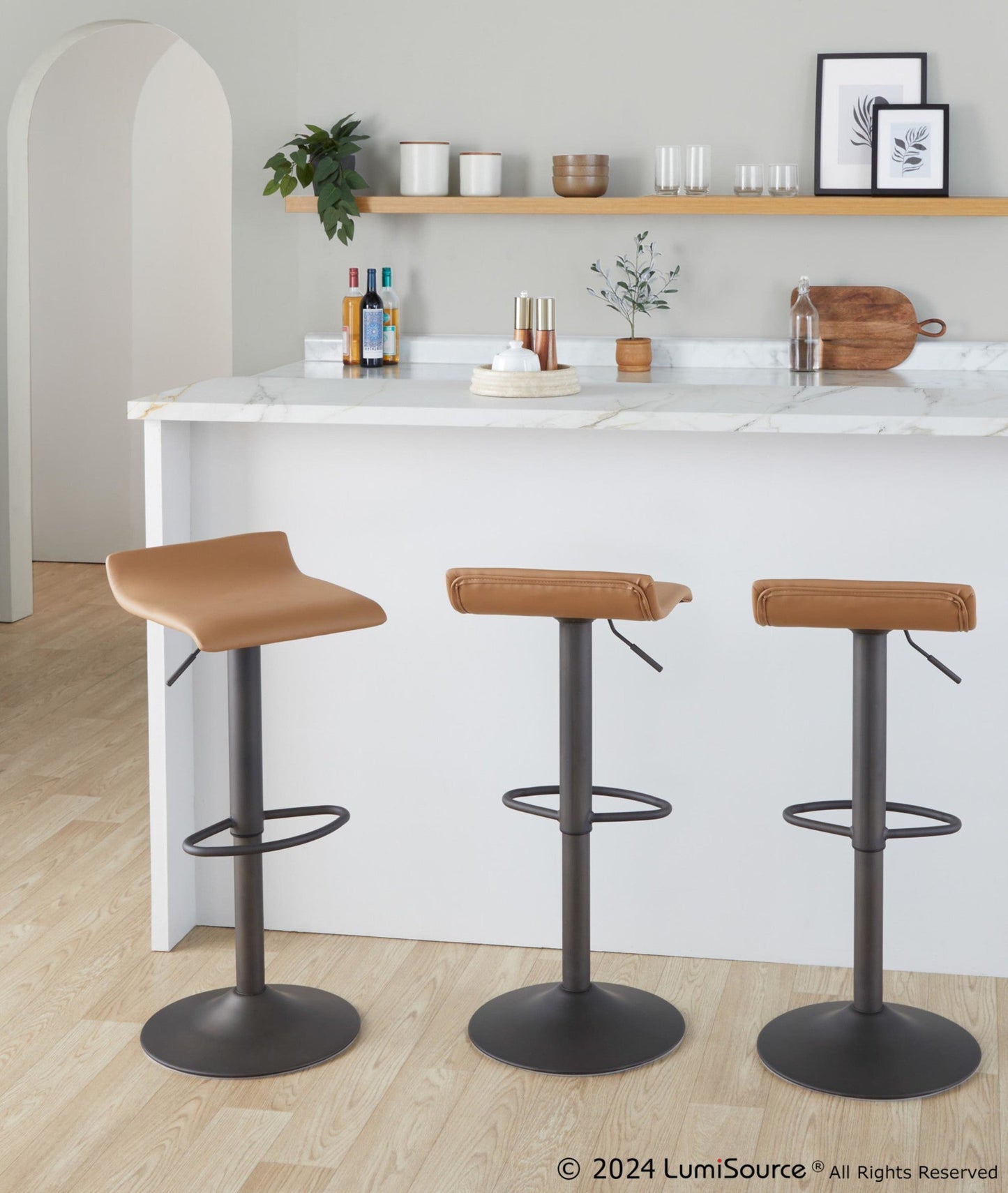 Majestic Office Furniture Adjustable Barstool - Set of 2