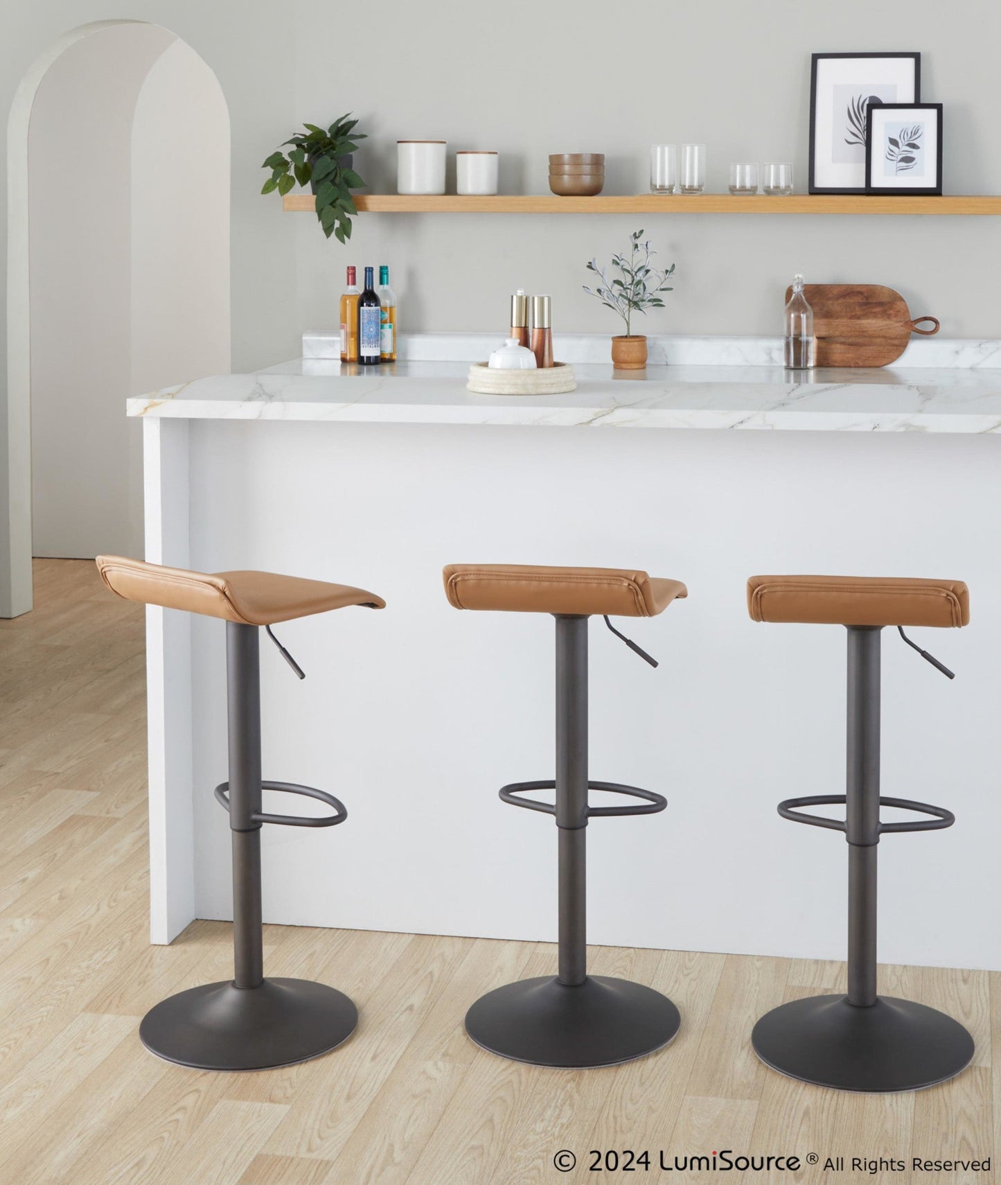 Majestic Office Furniture Adjustable Barstool - Set of 2