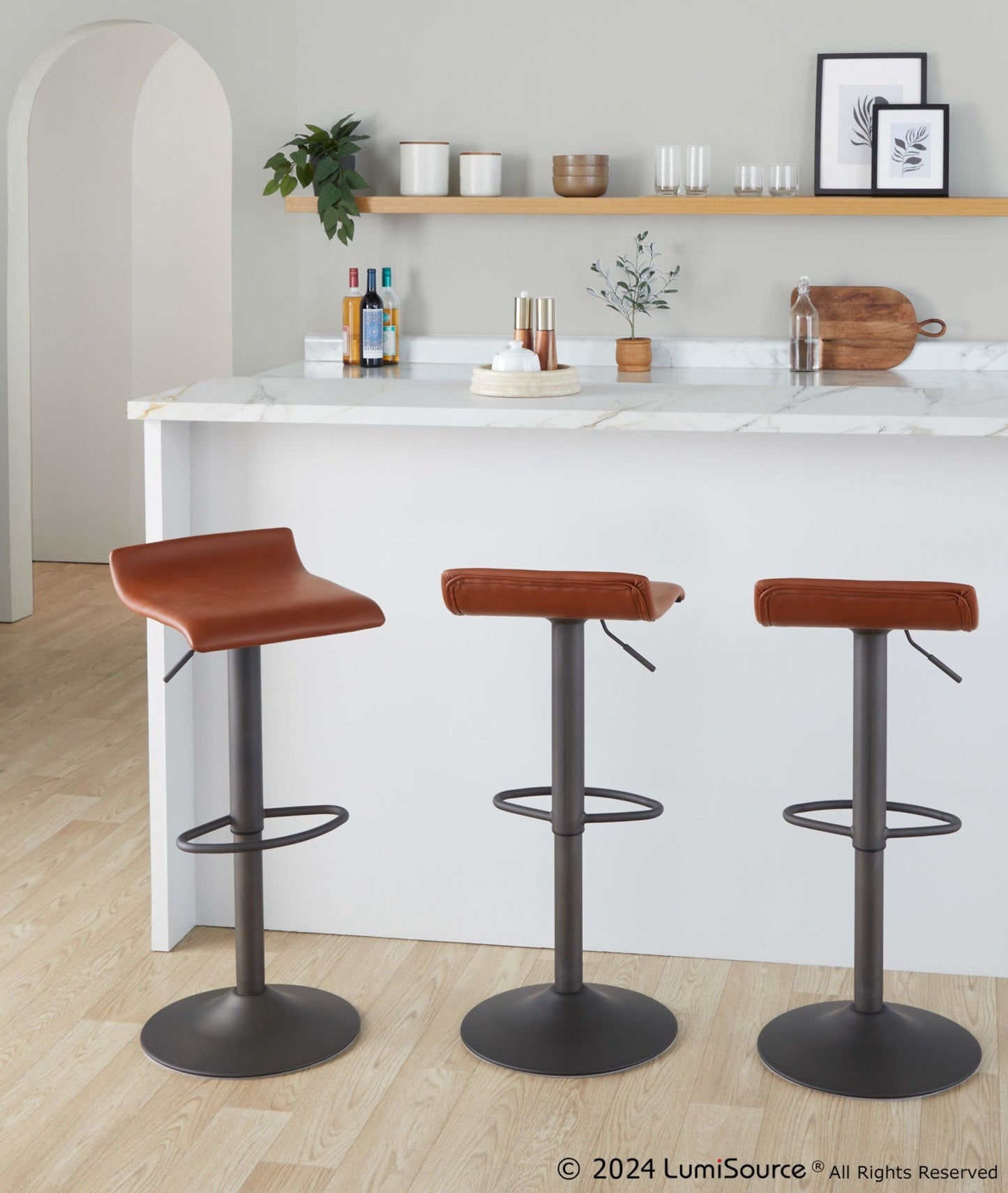 Majestic Office Furniture Adjustable Barstool - Set of 2