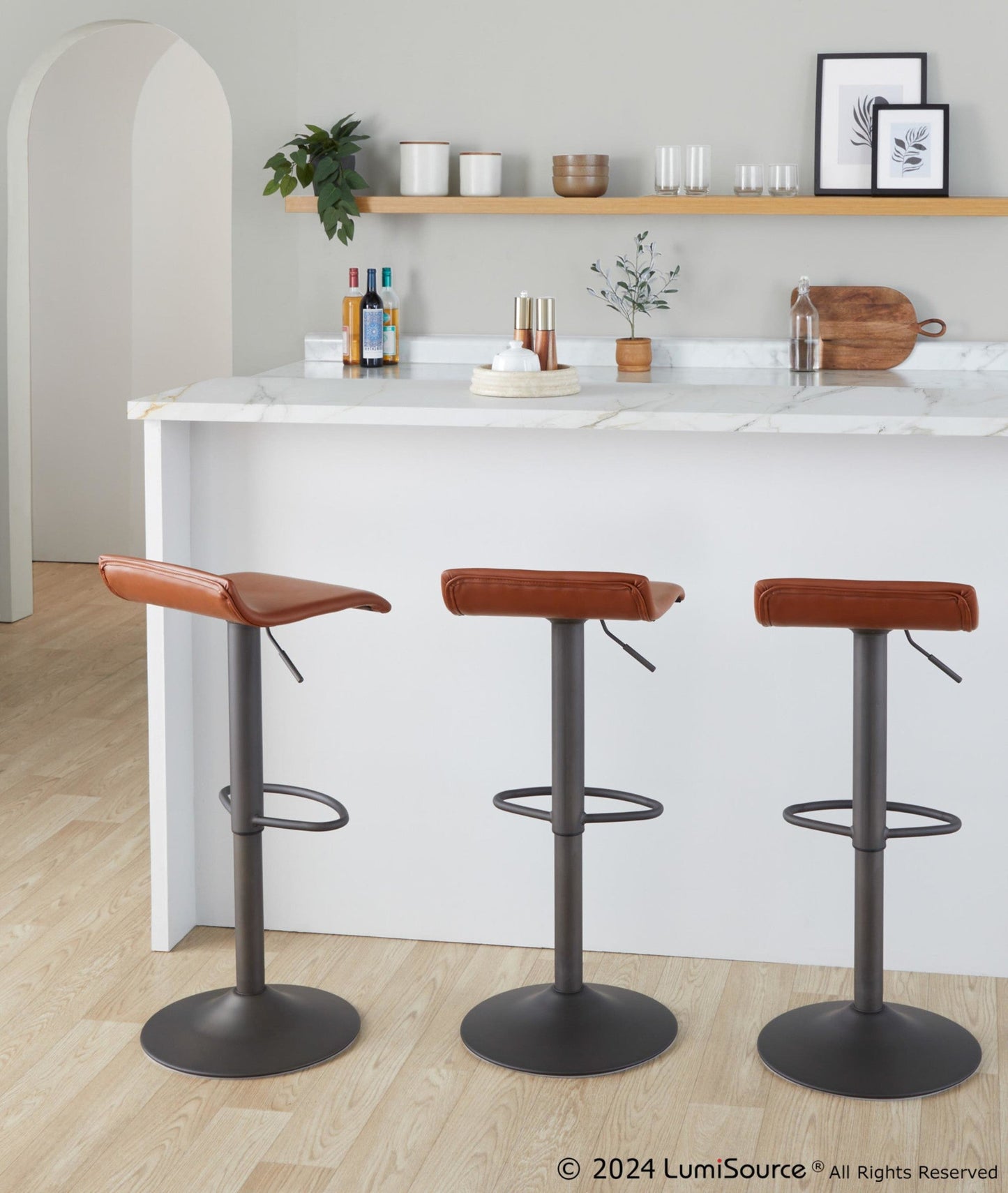 Majestic Office Furniture Adjustable Barstool - Set of 2