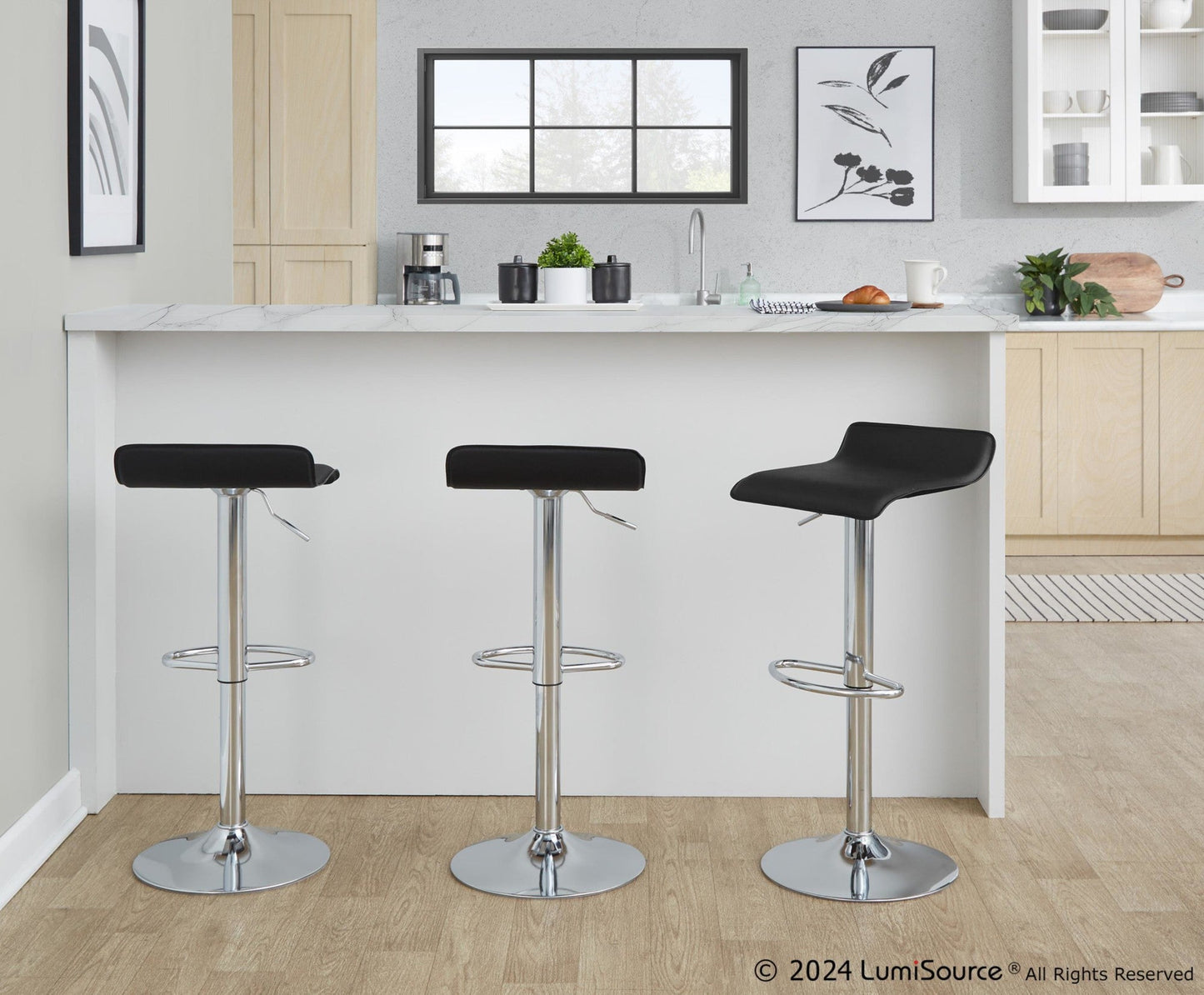 Majestic Office Furniture Adjustable Barstool - Set of 2