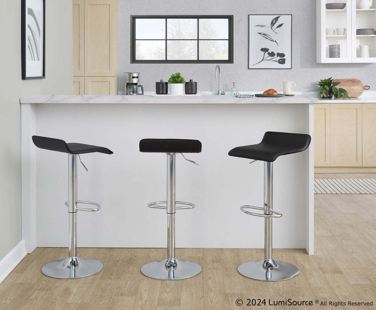 Majestic Office Furniture Adjustable Barstool - Set of 2