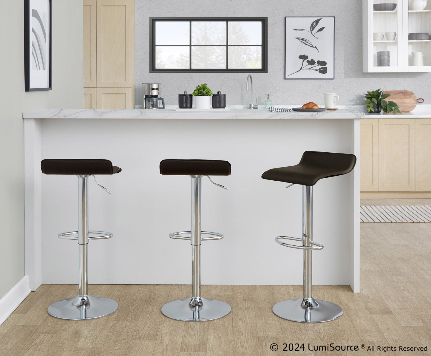 Majestic Office Furniture Adjustable Barstool - Set of 2