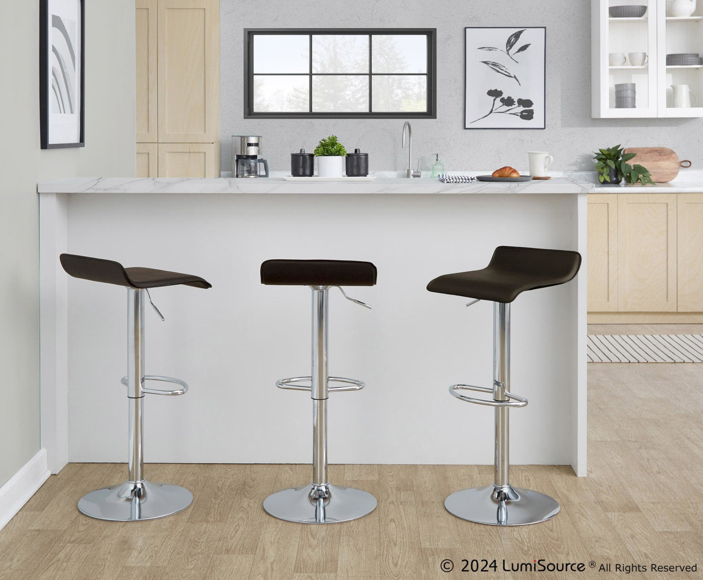 Majestic Office Furniture Adjustable Barstool - Set of 2