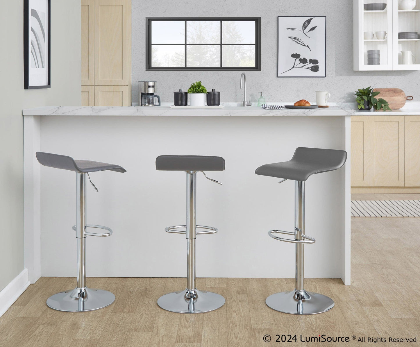 Majestic Office Furniture Adjustable Barstool - Set of 2