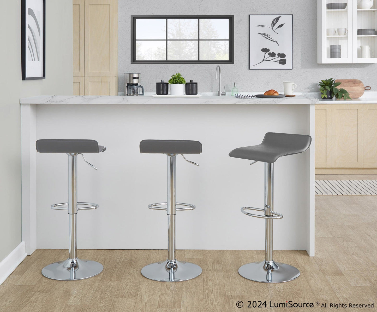 Majestic Office Furniture Adjustable Barstool - Set of 2