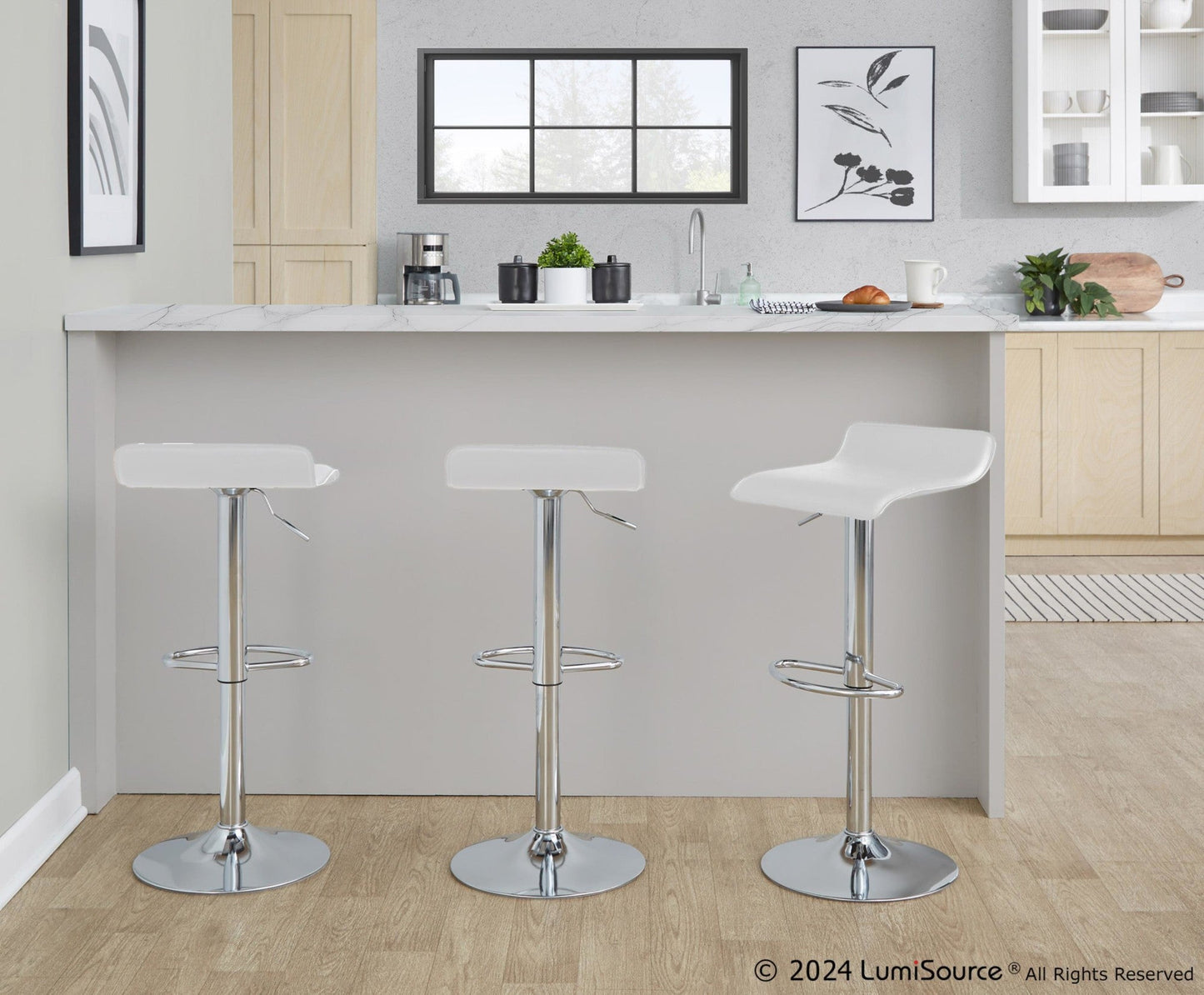 Majestic Office Furniture Adjustable Barstool - Set of 2