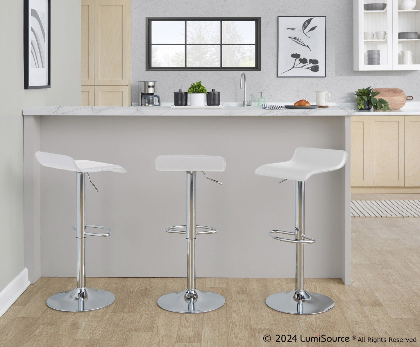 Majestic Office Furniture Adjustable Barstool - Set of 2