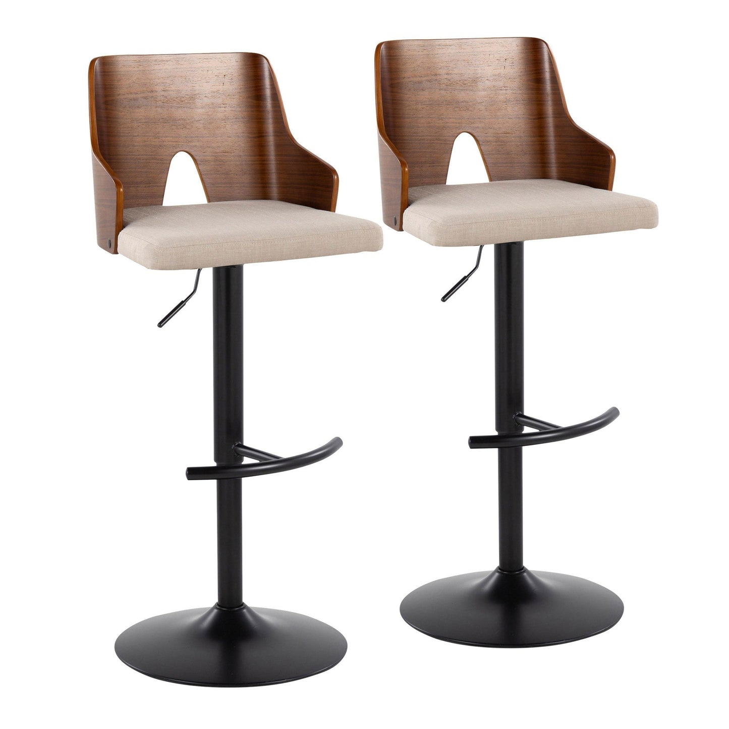 Majestic Office Furniture Adjustable Barstool - Set of 2