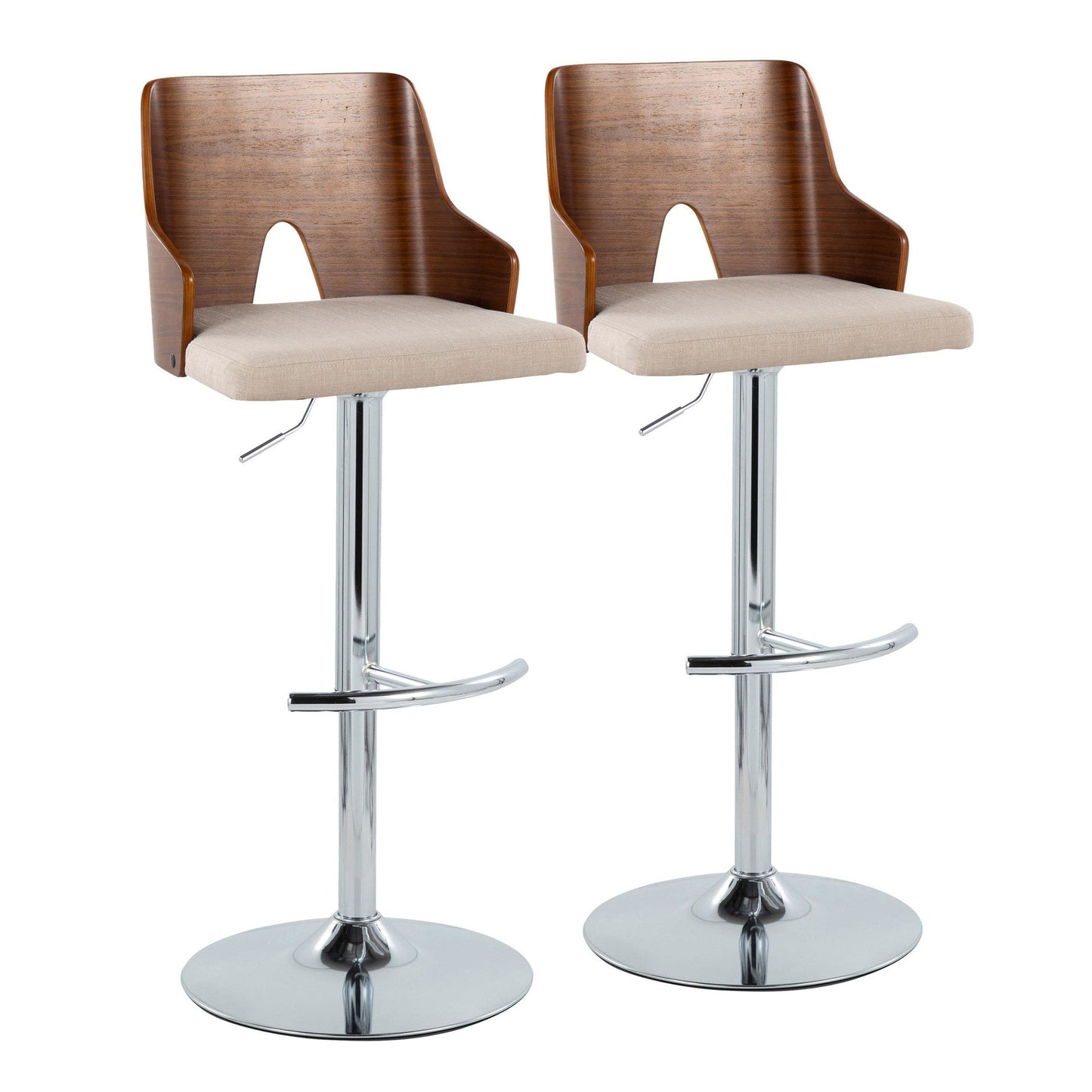 Majestic Office Furniture Adjustable Barstool - Set of 2