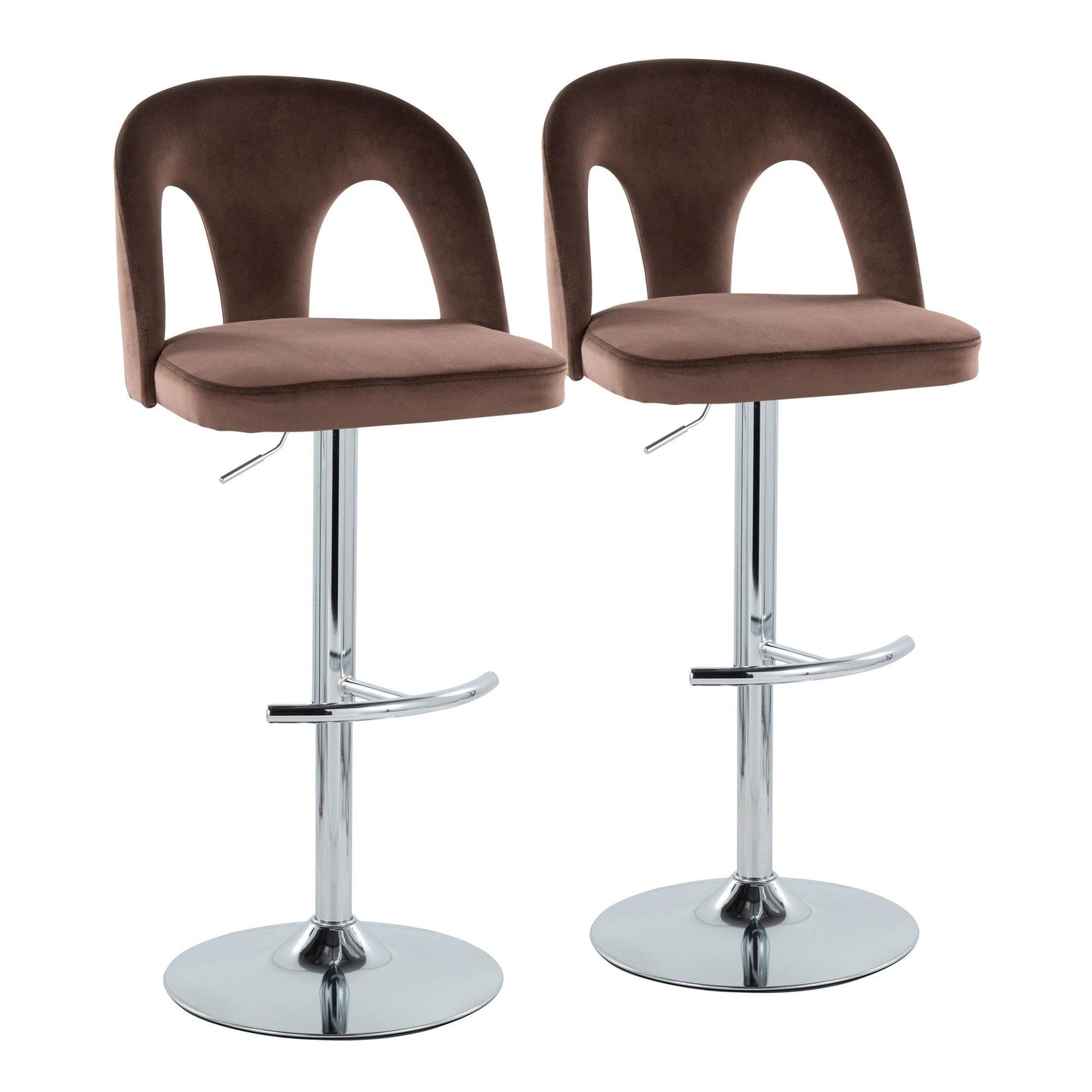 Majestic Office Furniture Upholstered Adjustable Barstool - Set of 2