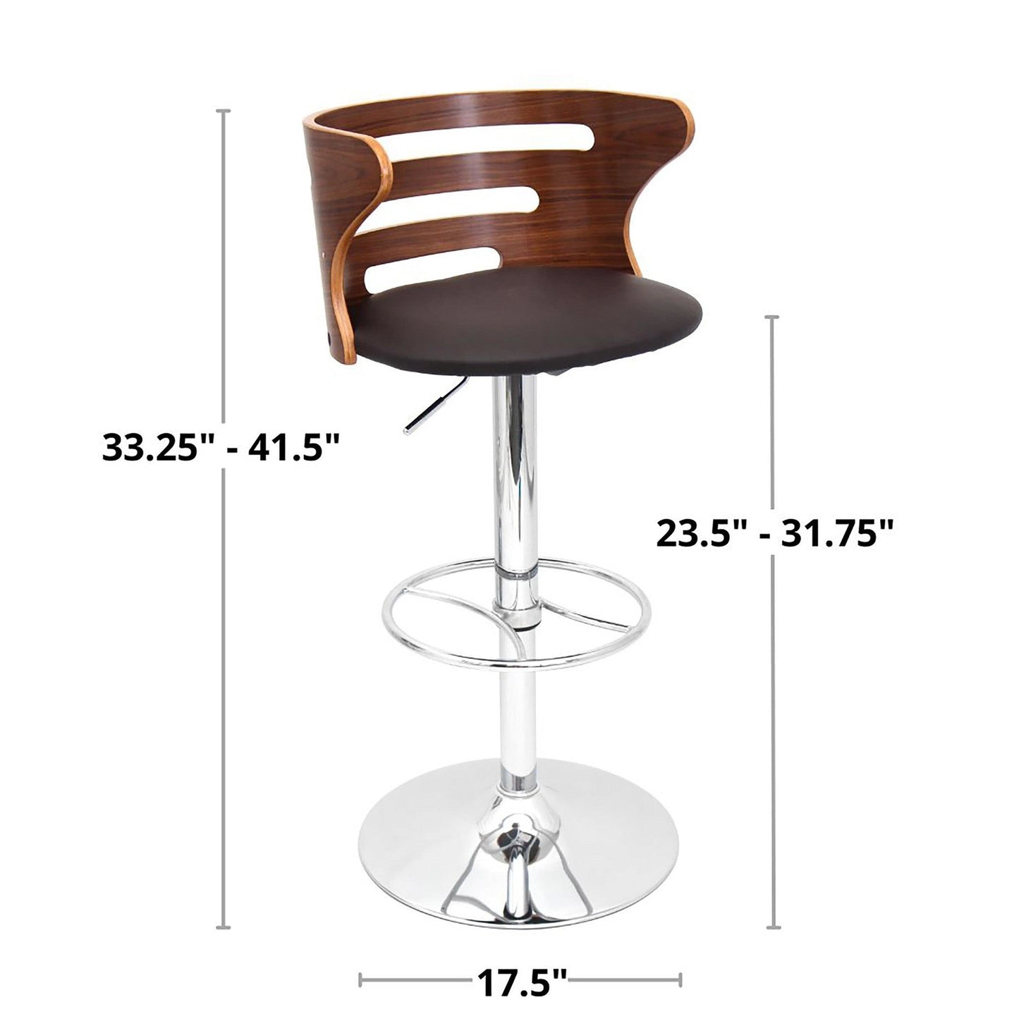 Majestic Office Furniture Adjustable Barstool - Set of 2