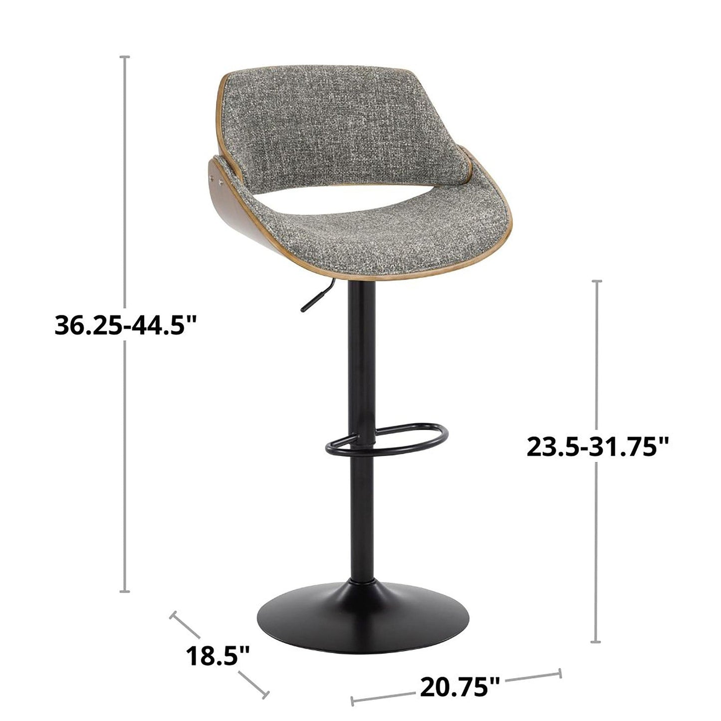 Majestic Office Furniture Adjustable Barstool - Set of 2