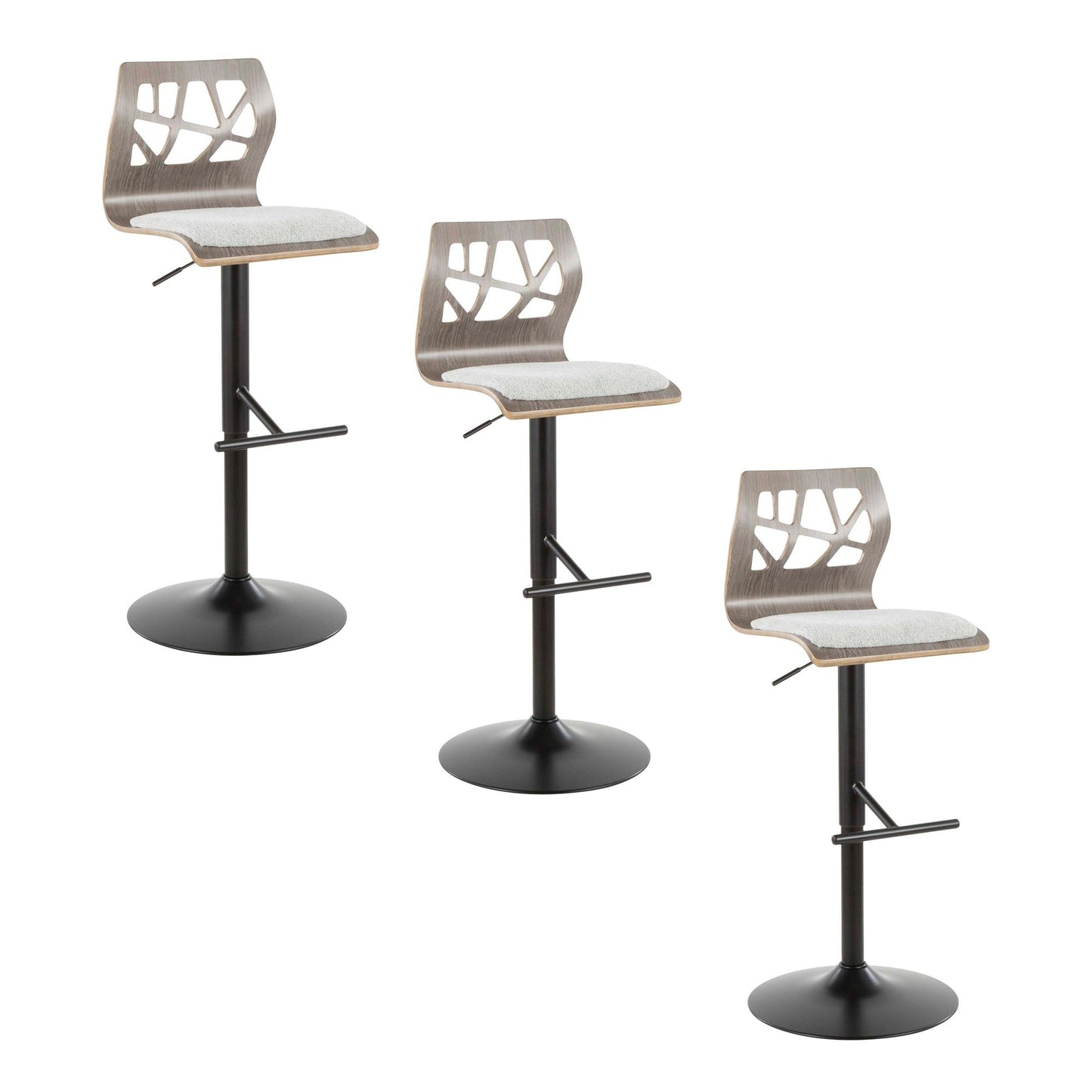 Majestic Office Furniture Adjustable Barstool - Set Of 3
