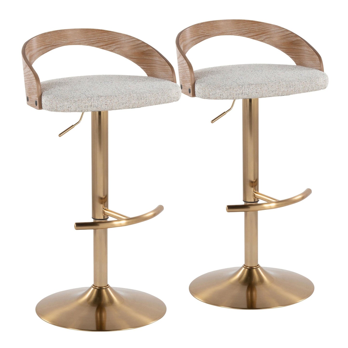 Majestic Office Furniture Adjustable Barstool - Set of 2