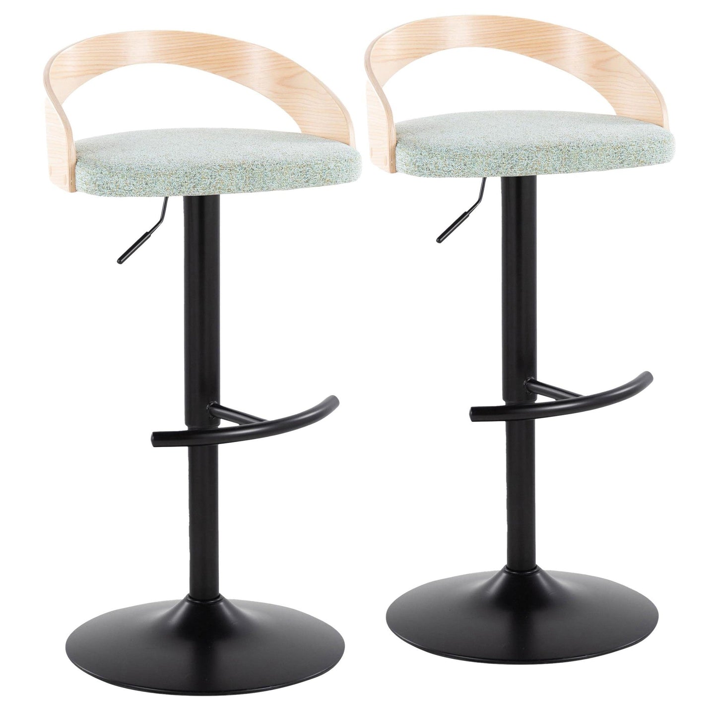 Majestic Office Furniture Adjustable Barstool - Set of 2
