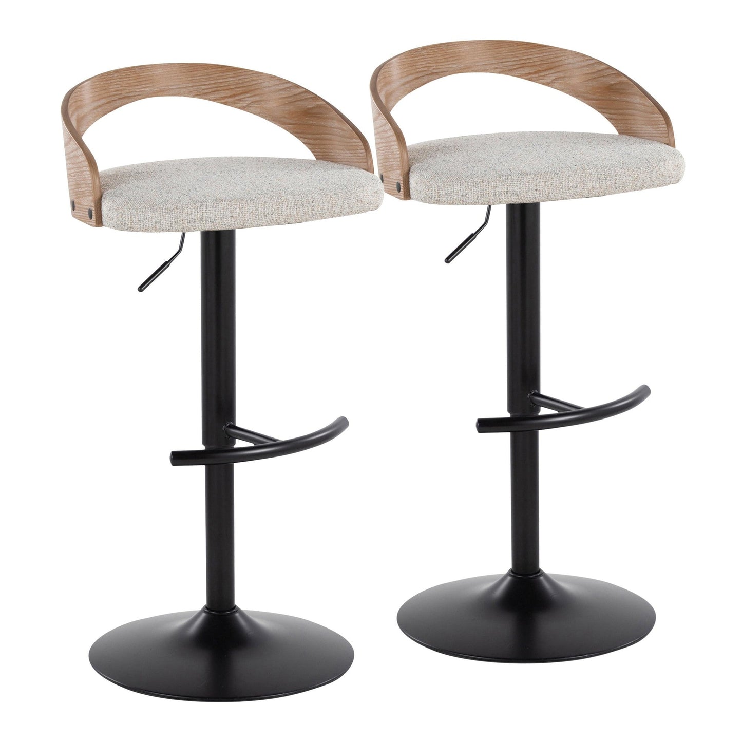 Majestic Office Furniture Adjustable Barstool - Set of 2
