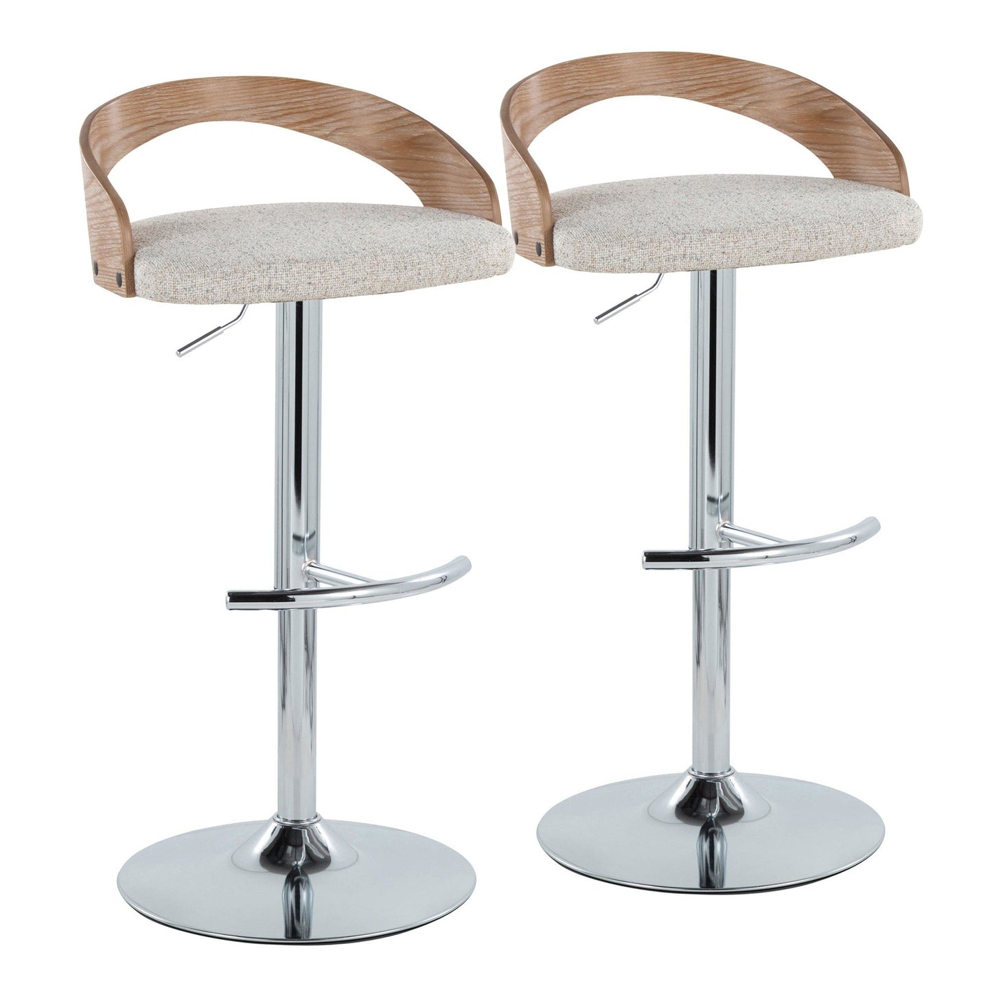 Majestic Office Furniture Adjustable Barstool - Set of 2
