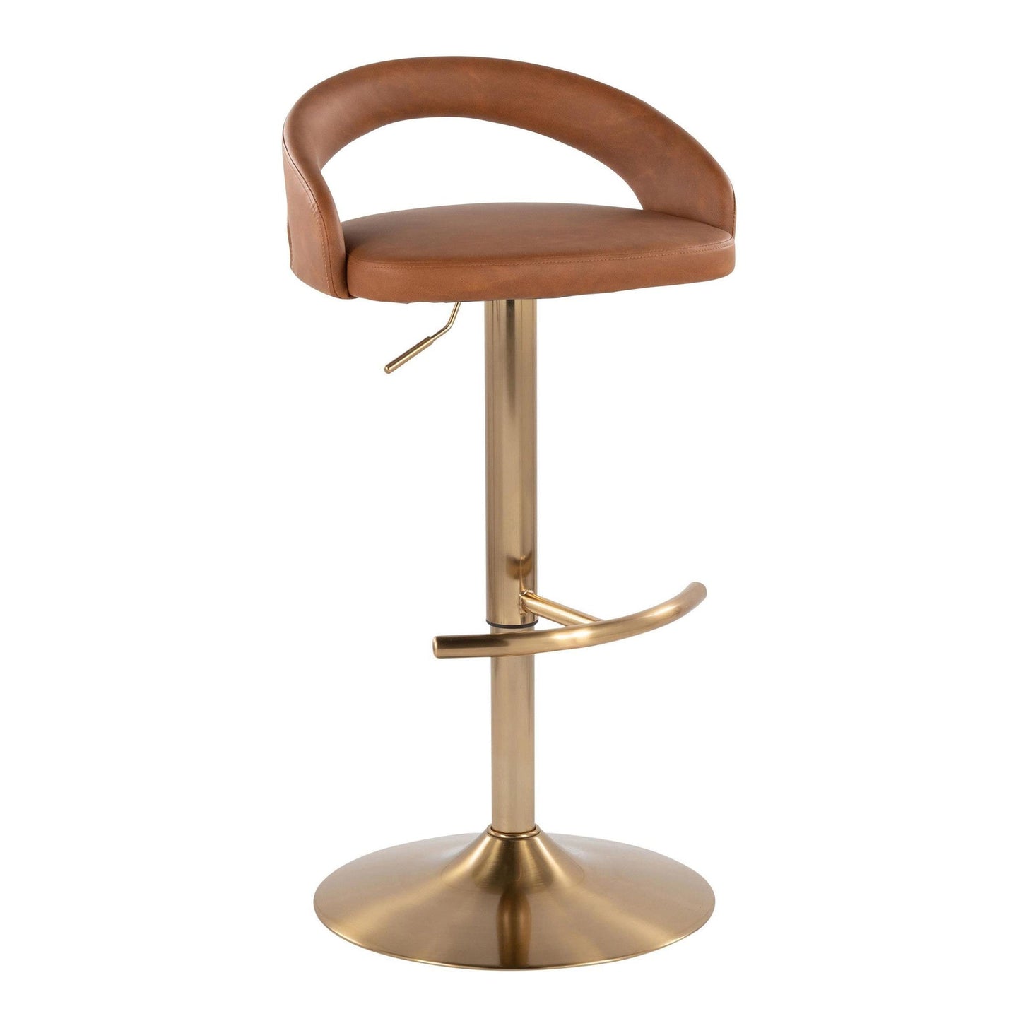 Majestic Office Furniture Upholstered Adjustable Barstool - Set of 2