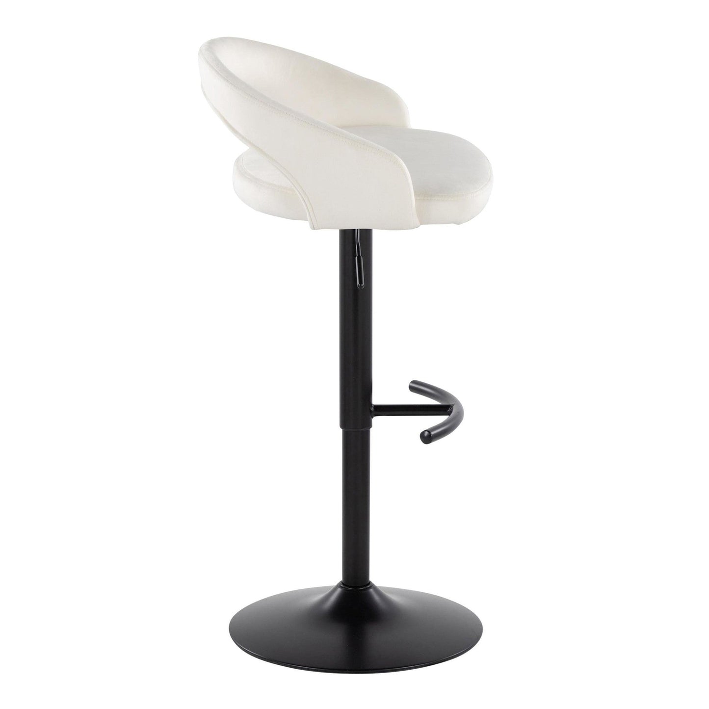 Majestic Office Furniture Upholstered Adjustable Barstool - Set of 2