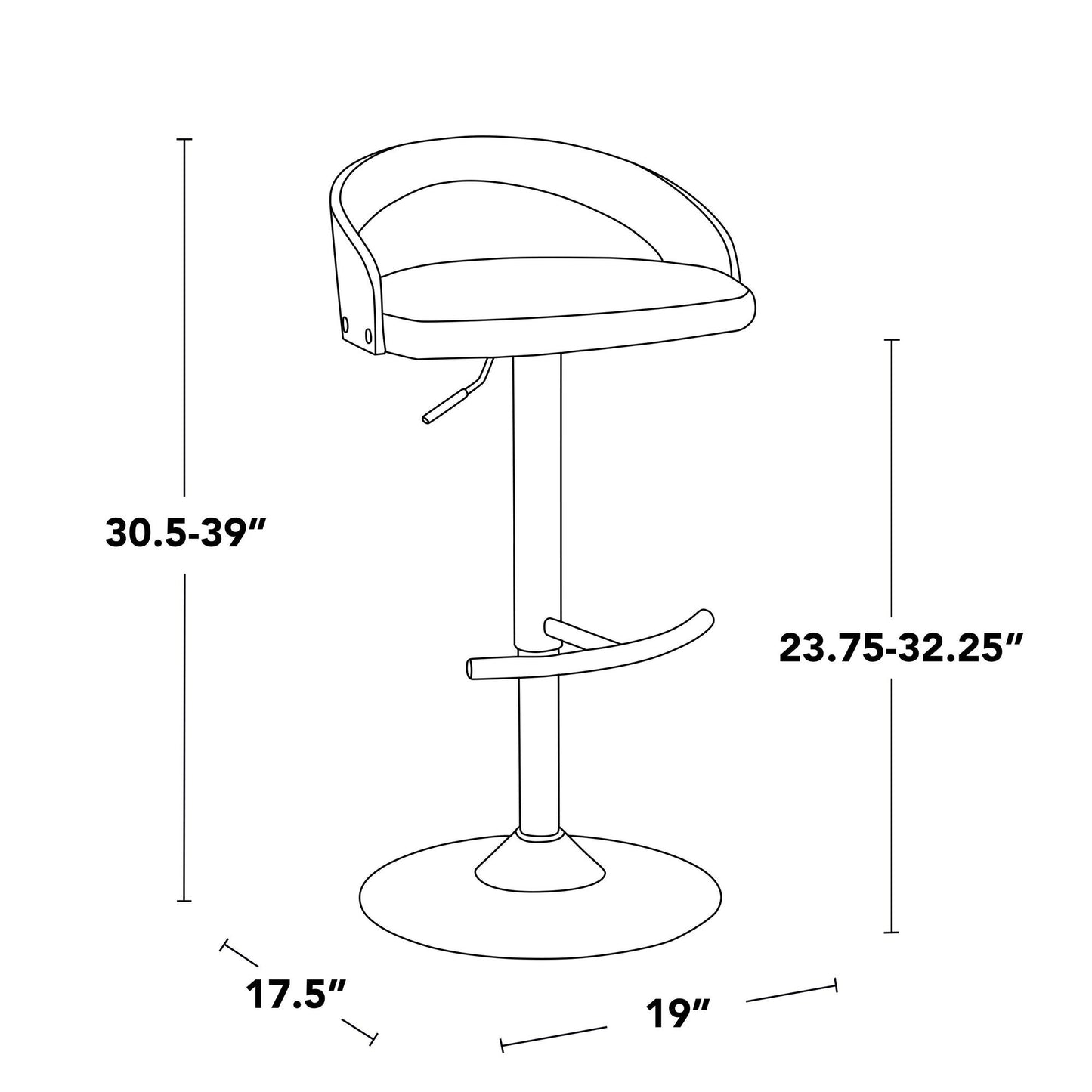 Majestic Office Furniture Adjustable Barstool