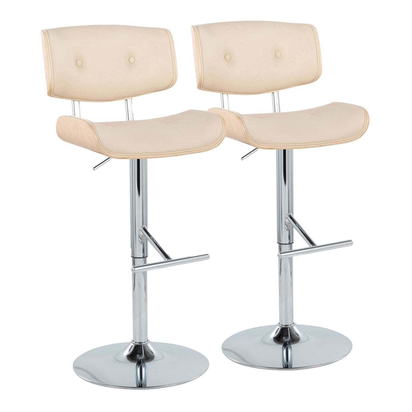 Majestic Office Furniture Adjustable Barstool - Set of 2