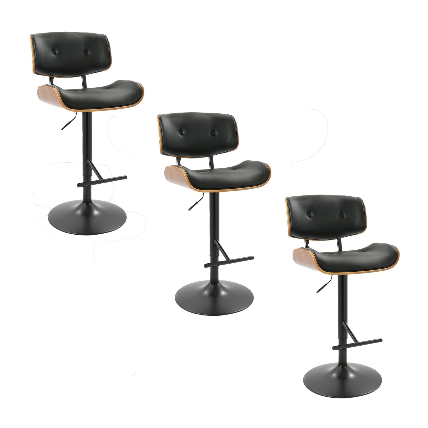 Majestic Office Furniture Adjustable Barstool - Set Of 3