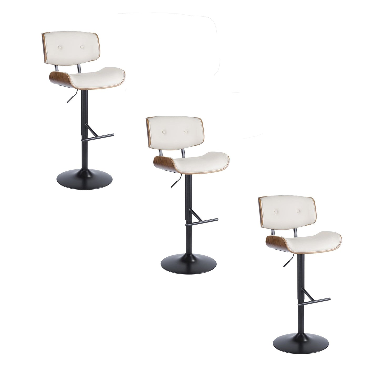 Majestic Office Furniture Adjustable Barstool - Set Of 3