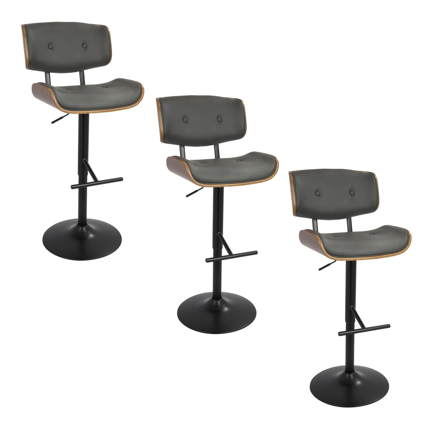 Majestic Office Furniture Adjustable Barstool - Set Of 3