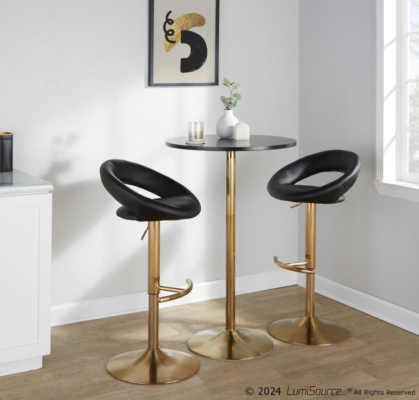 Lumisource Posh Adjustable Barstool - Set of 2