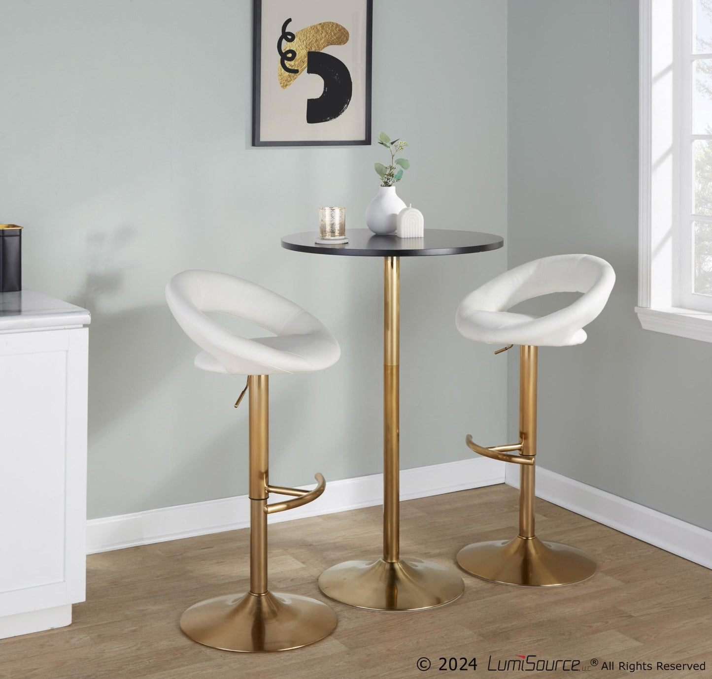 Lumisource Posh Adjustable Barstool - Set of 2